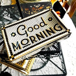 LAST ONE! Bistro Tile Good Morning Soap Dish